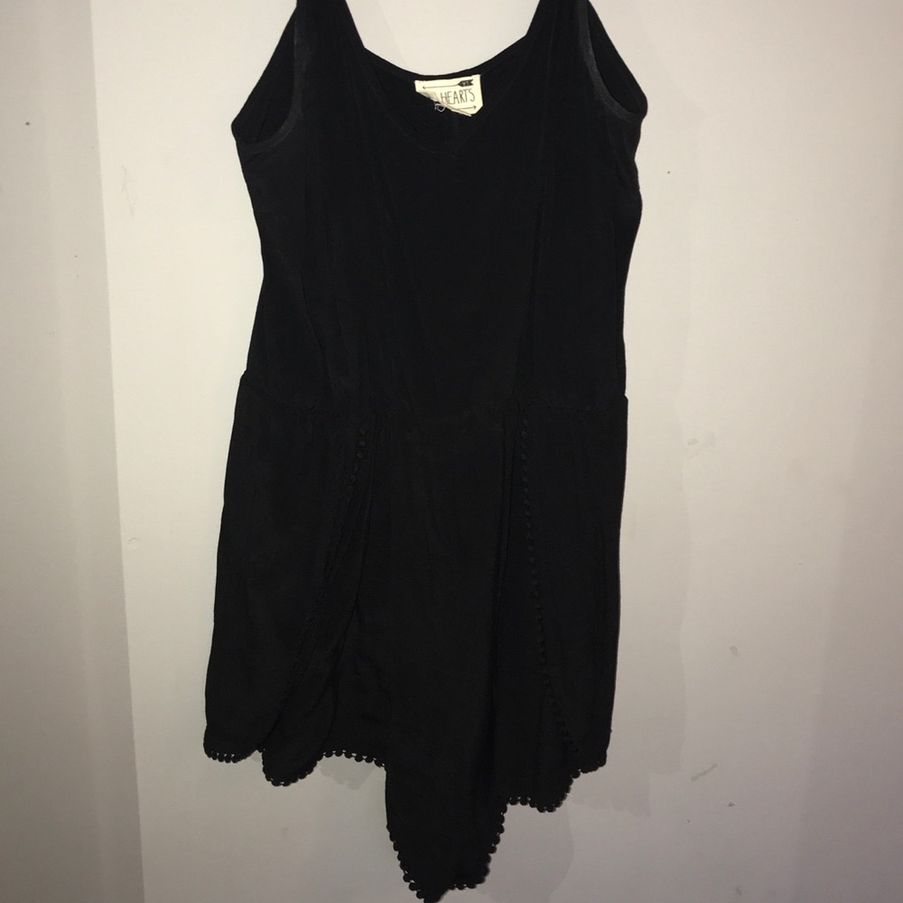 Pac Sun black romper with scallop lining